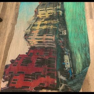 Tolani cityscapes digital scarf French Riviera